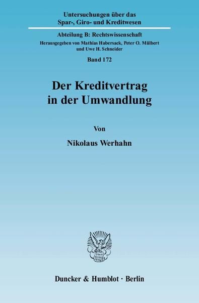 Produktbild: Der Kreditvertrag in der Umwandlung.