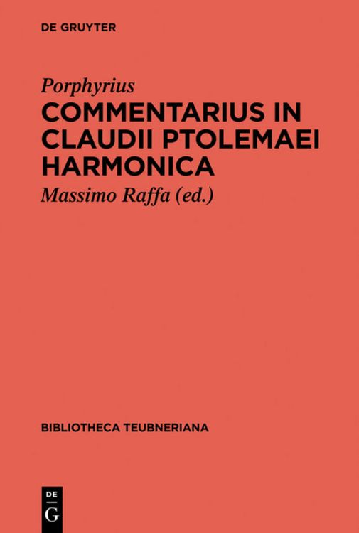 Produktbild: Commentarius in Claudii Ptolemaei Harmonica