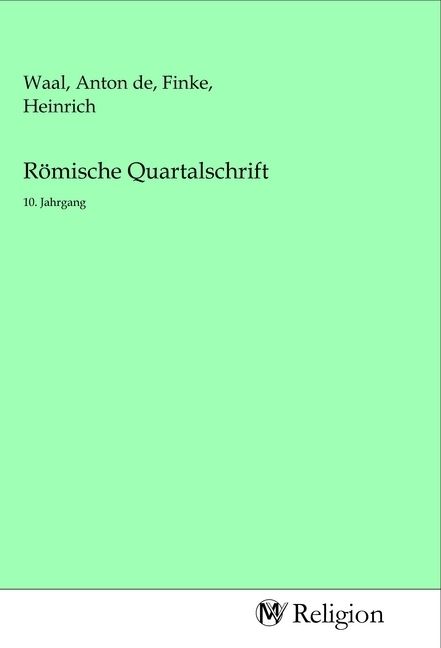 Produktbild: R&ouml;mische Quartalschrift