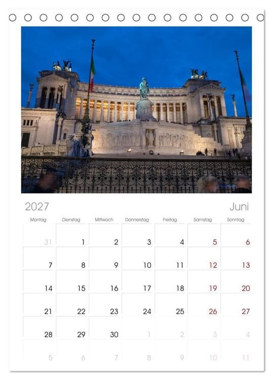 Produktbild: Tischplaner 2027 - Rom - Am Tag und in der Nacht (A5 Tischkalender zum Aufstellen) CALVENDO