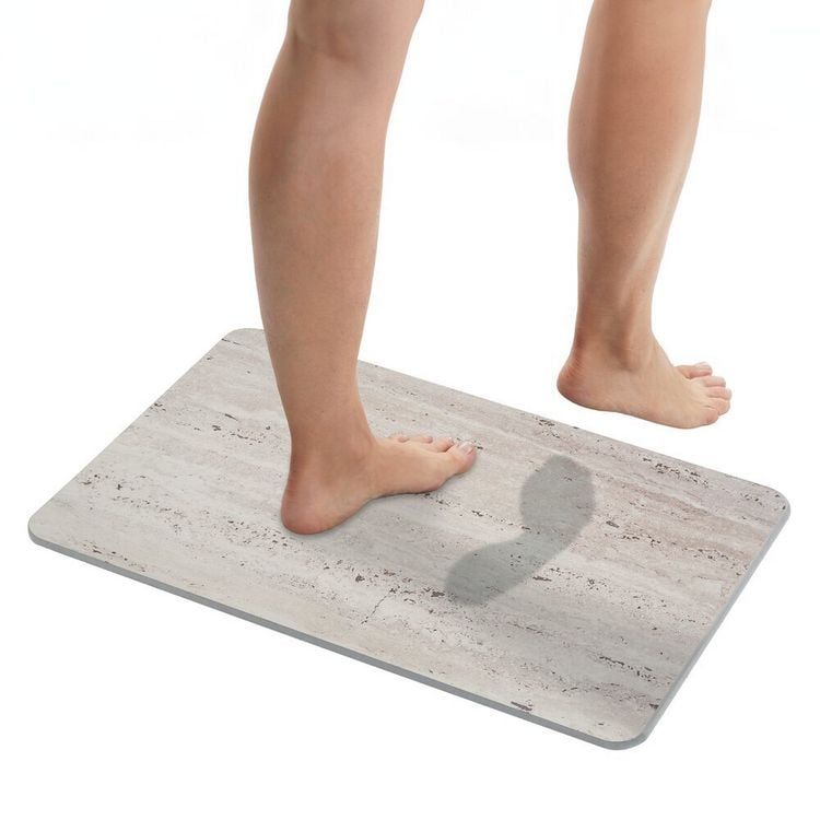 Produktbild: Diatomit Badematte Mod. Puna Beige, 60 x 39 cm, schnelltrocknend und rutschsicher