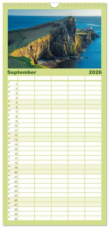 Produktbild: Familienplaner 2026 - Raue Sch&ouml;nheit - Isle of Skye mit 5 Spalten (Wandkalender, 21 x 45 cm) CALVENDO