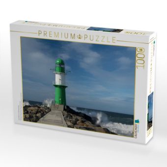Produktbild: CALVENDO Puzzle Leuchtturm in Warnem&uuml;nde | 1000 Teile Lege-Gr&ouml;&szlig;e 64x48cm Foto-Puzzle f&uuml;r gl&uuml;ckliche Stunden