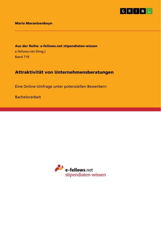 Produktbild: Attraktivit&auml;t von Unternehmensberatungen