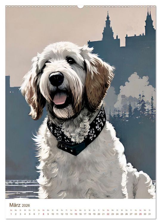 Produktbild: Der Labradoodle (Wandkalender 2026 DIN A2 hoch), CALVENDO Monatskalender