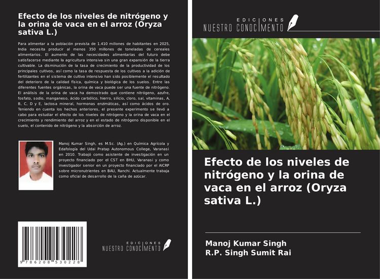 Produktbild: Efecto de los niveles de nitr&oacute;geno y la orina de vaca en el arroz (Oryza sativa L.)