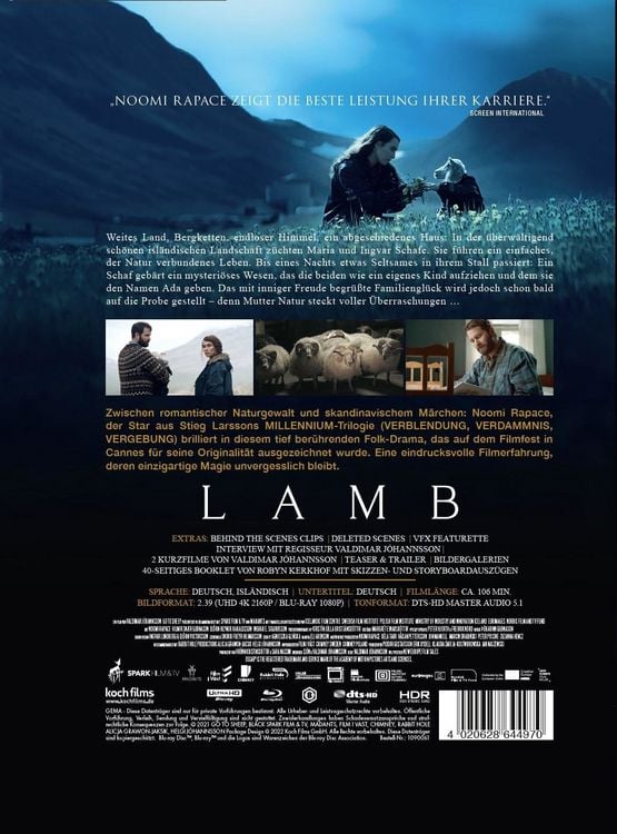 Produktbild: Lamb - Mediabook (4K Ultra HD) (+ Blu-ray2D)