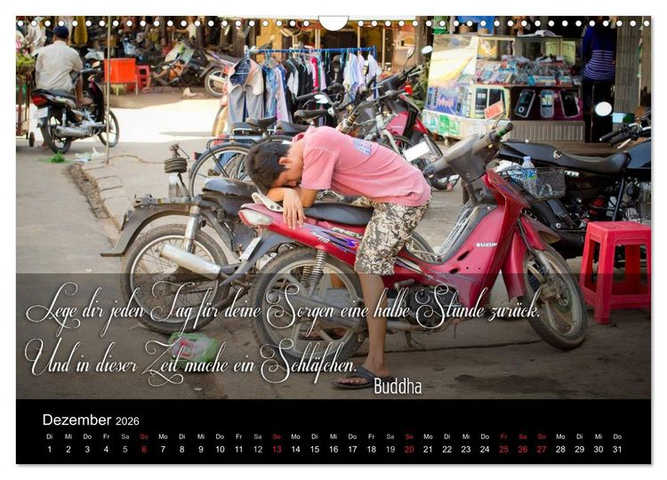 Produktbild: Buddhistische Weisheiten (Wandkalender 2026 DIN A3 quer), CALVENDO Monatskalender