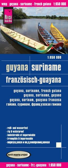 Produktbild: Reise Know-How Landkarte Guyana, Suriname, Franz&ouml;sisch-Guayana (1:850.000)
