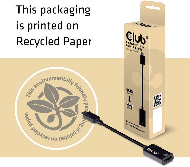 Produktbild: Club 3D - Video- / Audio-Adapter - DisplayPort (M)
