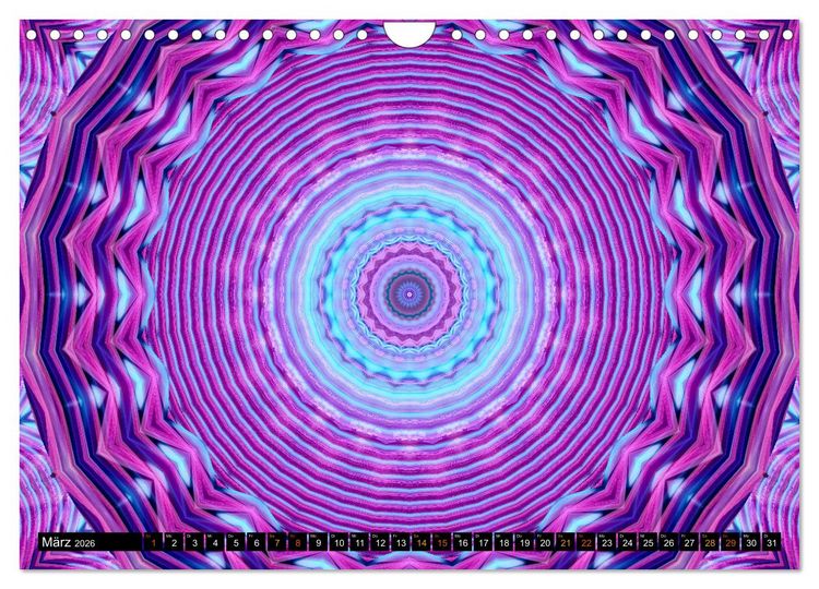 Produktbild: Energie - Mandalas, Spiritualit&auml;t durch die Farbe Lila (Wandkalender 2026 DIN A4 quer), CALVENDO Monatskalender