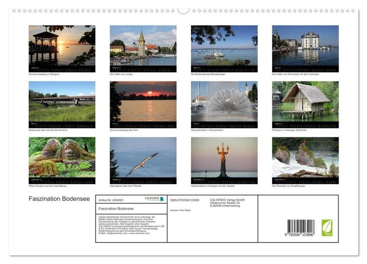 Produktbild: Faszination Bodensee (hochwertiger Premium Wandkalender 2027 DIN A2 quer), Kunstdruck in Hochglanz