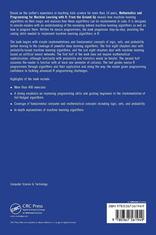 Produktbild: Mathematics and Programming for Machine Learning with R