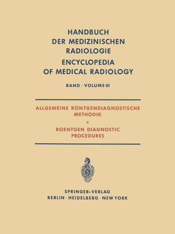 Produktbild: Allgemeine R&ouml;ntgendiagnostische Methodik Roentgen Diagnostic Procedures