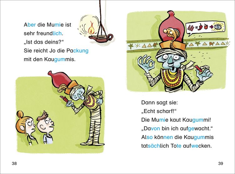Produktbild: Duden Leseprofi &ndash; Silbe-f&uuml;r-Silbe: Mein Mitsch&uuml;ler, die Mumie, 1. Klasse (Doppelband)