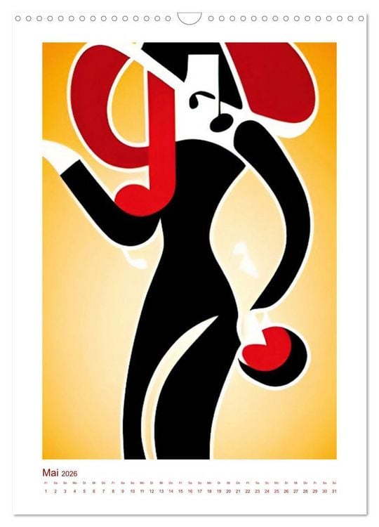 Produktbild: Musikliebe (Wandkalender 2026 DIN A3 hoch), CALVENDO Monatskalender