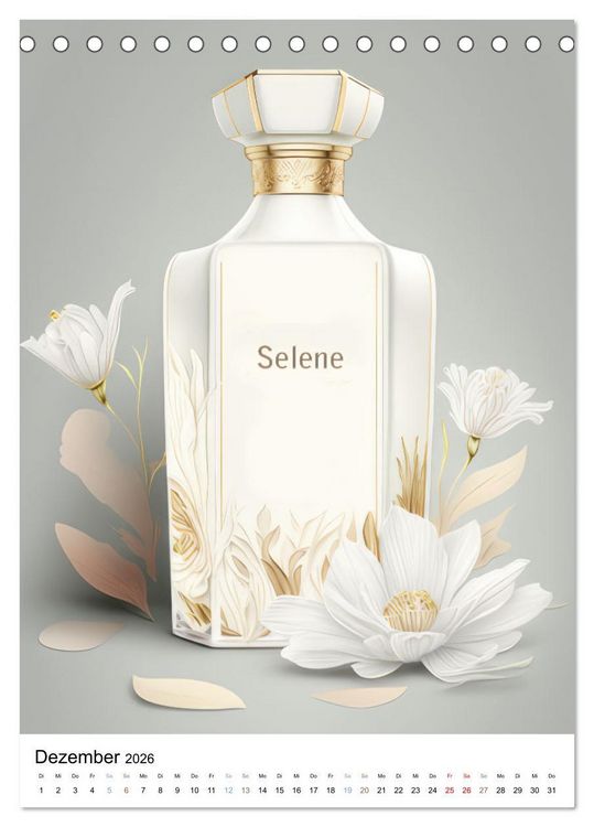 Produktbild: Parfum Eleganz im Glas (Tischkalender 2026 DIN A5 hoch), CALVENDO Monatskalender