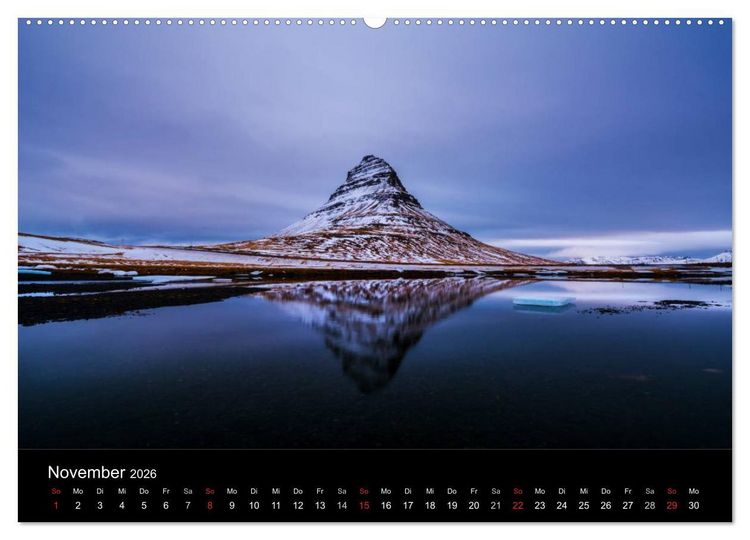 Produktbild: Island - Wundervolle Landschaften (Wandkalender 2026 DIN A2 quer), CALVENDO Monatskalender