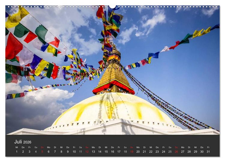 Produktbild: Nepal 2026 - Dem Himmel so nah (Wandkalender 2026 DIN A2 quer), CALVENDO Monatskalender