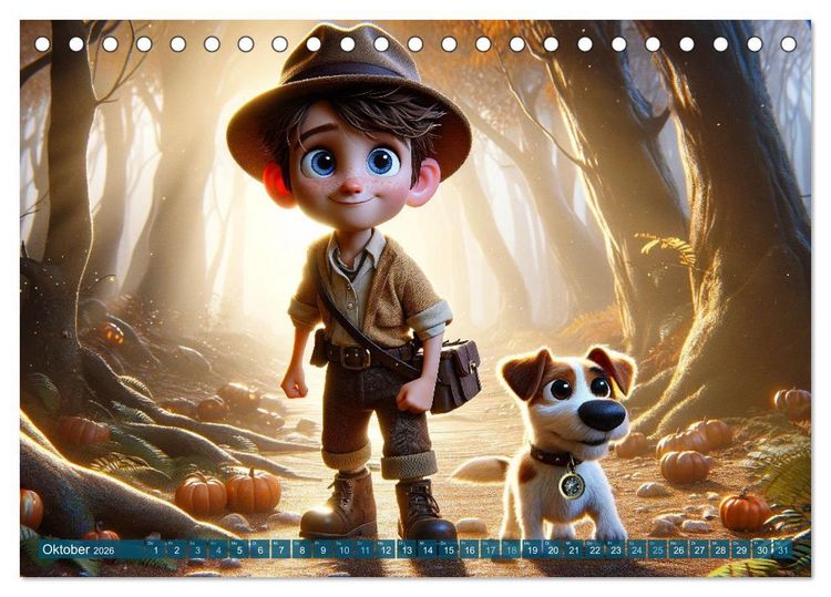 Produktbild: Max und Buddy: Entdecker des Verborgenen (Tischkalender 2026 DIN A5 quer), CALVENDO Monatskalender