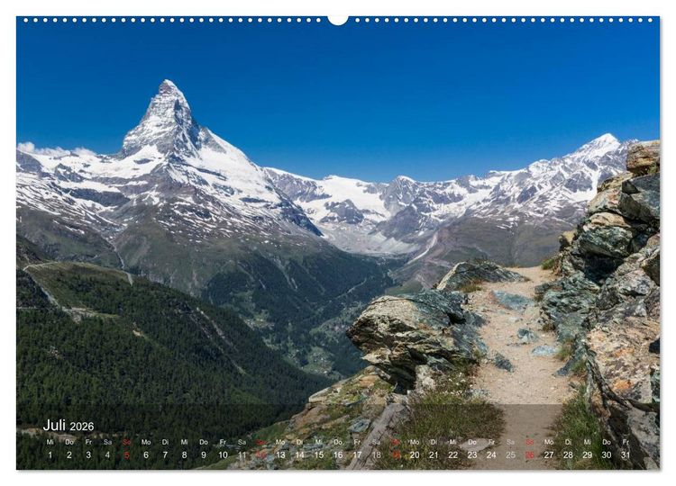 Produktbild: Faszinierende Landschaften der Welt: Traumberge und Wanderparadiese (hochwertiger Premium Wandkalender 2026 DIN A2 quer), Kunstdruck in Hochglanz