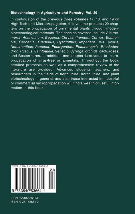 Produktbild: High-Tech and Micropropagation IV