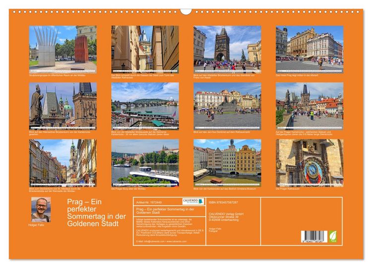 Produktbild: Prag &ndash; Ein perfekter Sommertag in der Goldenen Stadt (Wandkalender 2026 DIN A2 quer), CALVENDO Monatskalender