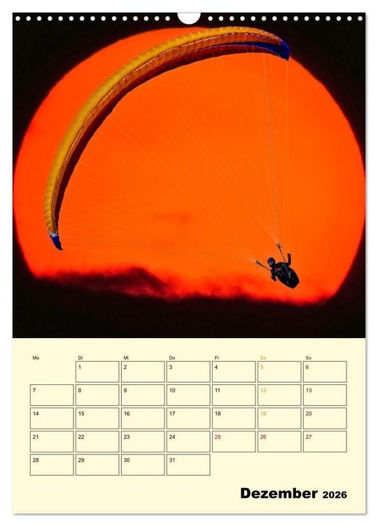 Produktbild: Paragliding - extrem aufregend (Wandkalender 2026 DIN A3 hoch), CALVENDO Monatskalender