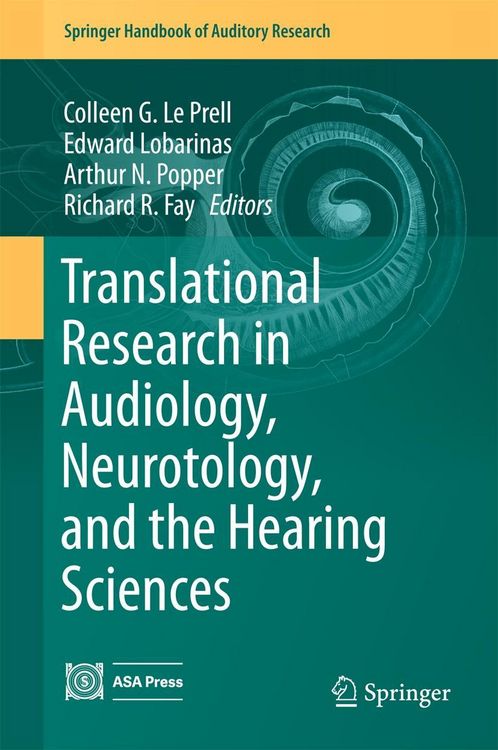Produktbild: Translational Research in Audiology, Neurotology, and the Hearing Sciences