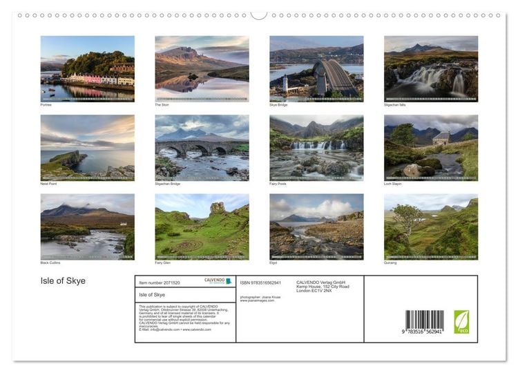 Produktbild: Isle of Skye (High Quality Premium Wall Calendar 2026 DIN A2 landscape),CALVENDO 12 Month Wall Calendar