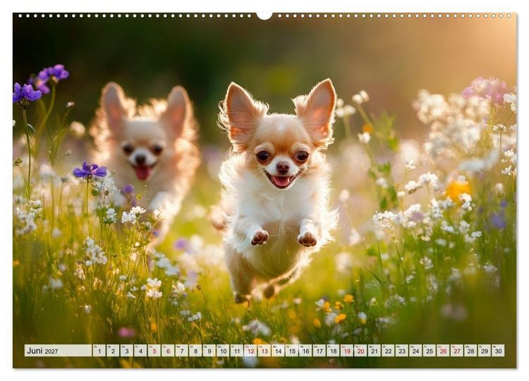 Produktbild: Niedliche Chihuahuas (hochwertiger Premium Wandkalender 2027 DIN A2 quer), Kunstdruck in Hochglanz