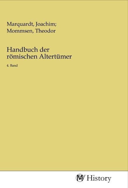Produktbild: Handbuch der r&ouml;mischen Altert&uuml;mer