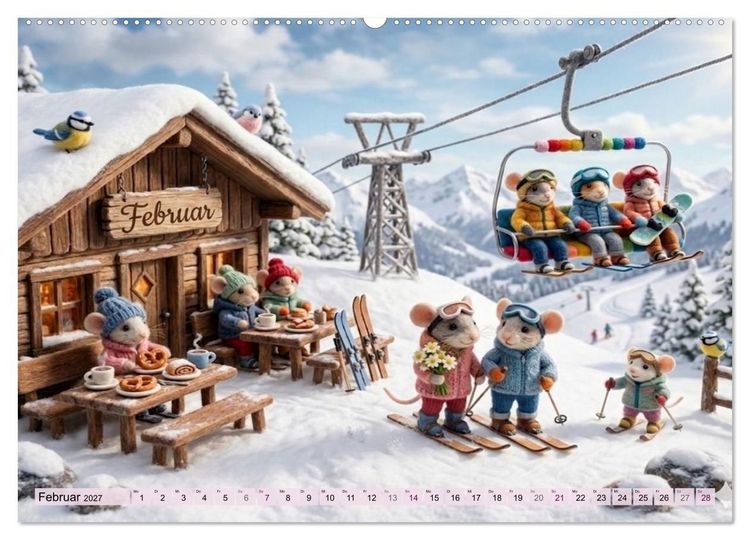Produktbild: M&auml;usli Kalender (Wandkalender 2027 DIN A2 quer), CALVENDO Monatskalender