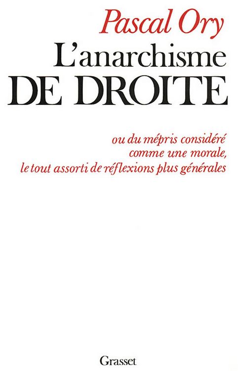Produktbild: L'anarchisme de droite