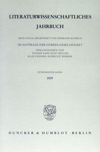 Produktbild: Literaturwissenschaftliches Jahrbuch.