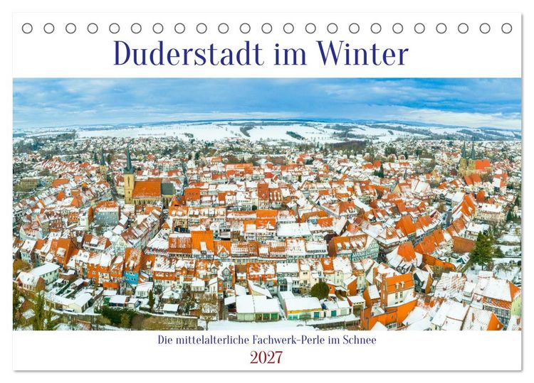 Produktbild: Duderstadt im Winter (Tischkalender 2027 DIN A5 quer), CALVENDO Monatskalender