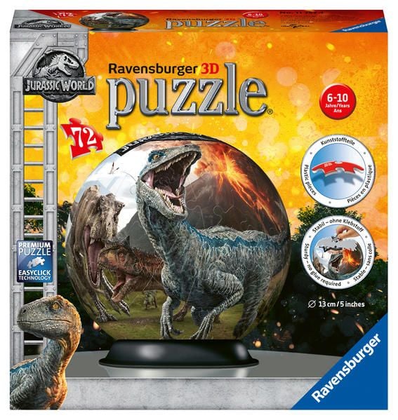 Produktbild: 3D Puzzle Ravensburger Puzzle-Ball Jurassic World 72 Teile