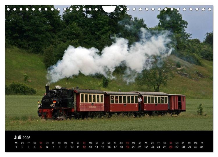 Produktbild: Mein Dampfbahnkalender 2026 (Wandkalender 2026 DIN A4 quer), CALVENDO Monatskalender
