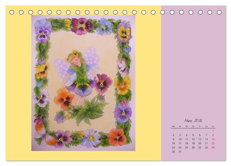 Produktbild: Blumen Elfen (Tischkalender 2026 DIN A5 quer), CALVENDO Monatskalender