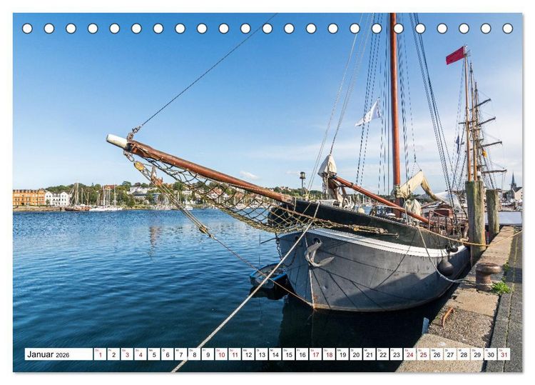 Produktbild: Faszination Segeln - An der Flensburger F&ouml;rde (Tischkalender 2026 DIN A5 quer), CALVENDO Monatskalender