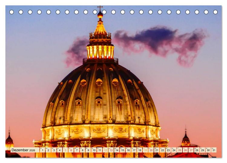 Produktbild: Reise durch Italien Vatikan (Tischkalender 2026 DIN A5 quer), CALVENDO Monatskalender
