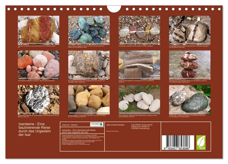 Produktbild: Isarsteine - Eine faszinierende Reise durch das Urgestein der Isar (Wandkalender 2026 DIN A4 quer), CALVENDO Monatskalender