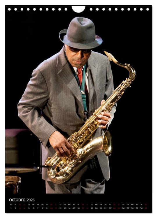 Produktbild: Jazz on sax (Calendrier mural 2026 DIN A4 horizontal), CALVENDO calendrier mensuel