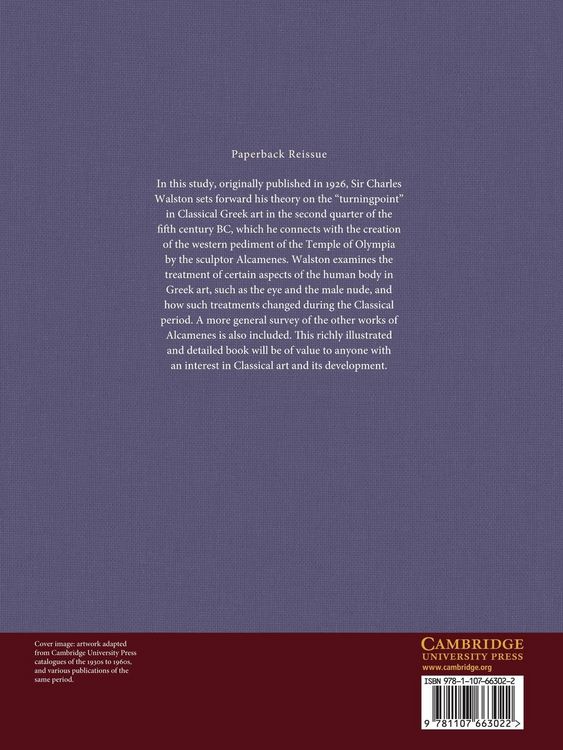 Produktbild: Alcamenes and the Establishment of the Classical Type in Greek Art
