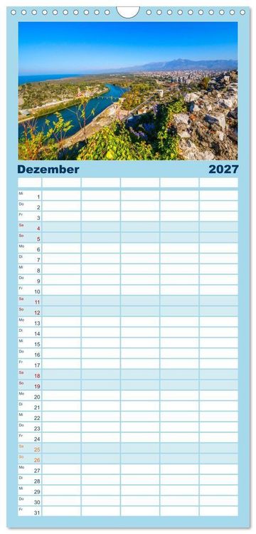 Produktbild: Familienplaner 2027 - Shkodra &ndash; Perle im Norden Albaniens mit 5 Spalten (Wandkalender, 21 x 45 cm) CALVENDO