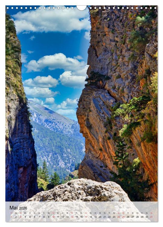 Produktbild: Naturerlebnis Samaria Schlucht auf Kreta (Wandkalender 2026 DIN A3 hoch), CALVENDO Monatskalender