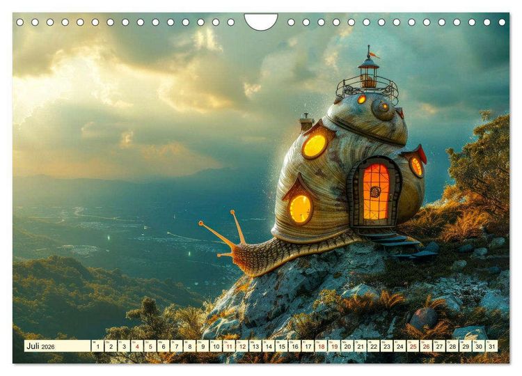 Produktbild: My home is my castle - flotte Schnecken unterwegs (Wandkalender 2026 DIN A4 quer), CALVENDO Monatskalender