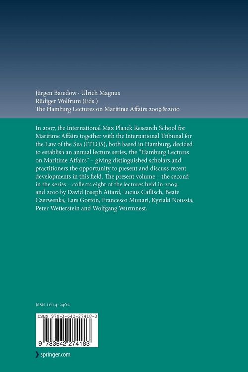 Produktbild: The Hamburg Lectures on Maritime Affairs 2009 & 2010