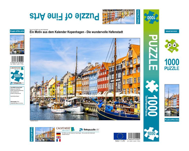 Produktbild: CALVENDO Puzzle Ein Motiv aus dem Kalender Kopenhagen - Die wundervolle Hafenstadt | 1000 Teile Lege-Gr&ouml;&szlig;e 64x48cm Foto-Puzzle f&uuml;r gl&uuml;ckliche Stunden