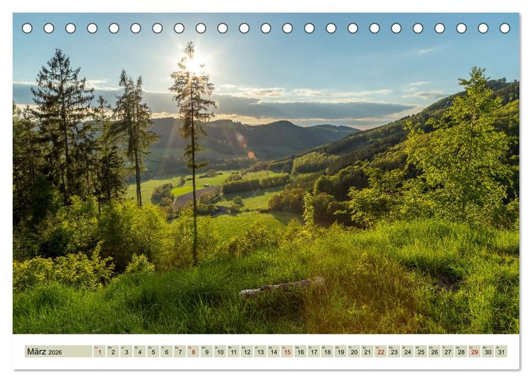 Produktbild: Sauerland - Land der tausend Berge (Tischkalender 2026 DIN A5 quer), CALVENDO Monatskalender